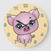 Piglet Wall Clock ラージ壁時計 (正面)