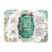 Pigpen暗号でメッセージをデコードする マグネット (横)