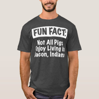 Pigs Don't Enjoy in Bacon Indiana Pun Indianapolis Tシャツ