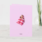 Pigs In Blankets A Cute Piglet Wrapped In A Throw  カード (裏面)