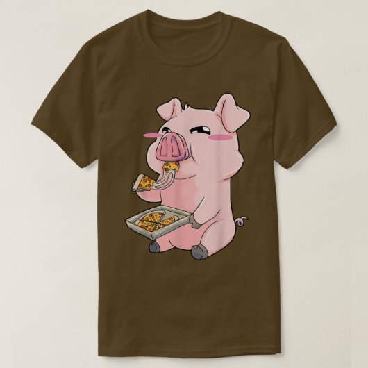 Pigs Pizza Anime Kawaii Cute Gift 12952818 Tシャツ (デザイン正面)