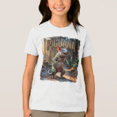 Piguana Photographic – Pig Iguana Scary Animal トライブレンドＴシャツ (正面)