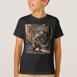 Piguana Photographic – Pig Iguana Scary Animal Tシャツ