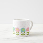 Piinkおよび青い春の花 エスプレッソカップ (正面右)