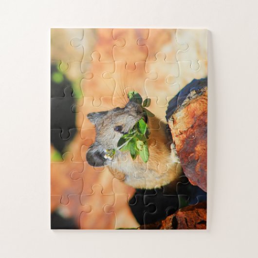 Pika Chewing On Plants ジグソーパズル (縦)