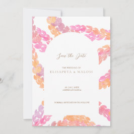 Pikake結婚式の日付を保存 招待状