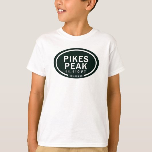 Pikes Peak 14,110 FT CO山Tシャツ Tシャツ (正面)