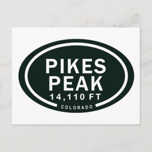 Pikes Peak 14,110 FT Colorado Rocky Mountain ポストカード (正面)