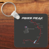 Pikes Peak Colorado USA Route 01 キーホルダー (正面)