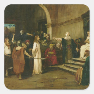 Pilate 1880年の前のキリスト スクエアシール