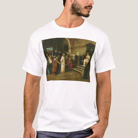 Pilate 1880年の前のキリスト tシャツ (正面)