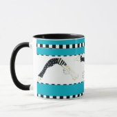 "pilatesおよびコーヒー"マグ マグカップ (左)