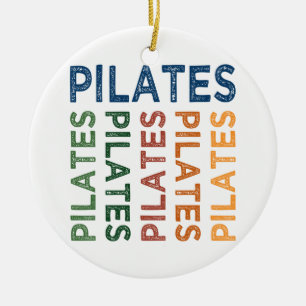 Pilatesのかわいいカラフル セラミックオーナメント