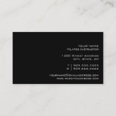 PILATESのインストラクターのシンプル及び明白な名刺 名刺 (裏面)
