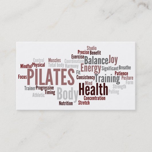 PILATESのインストラクターの名刺 名刺 (正面)