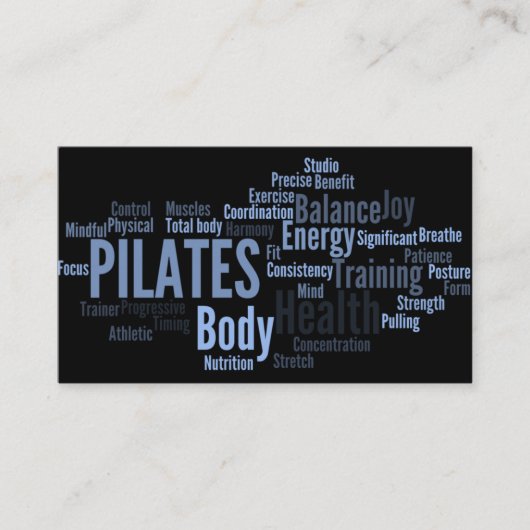 PILATESのインストラクターの名刺 名刺 (正面)