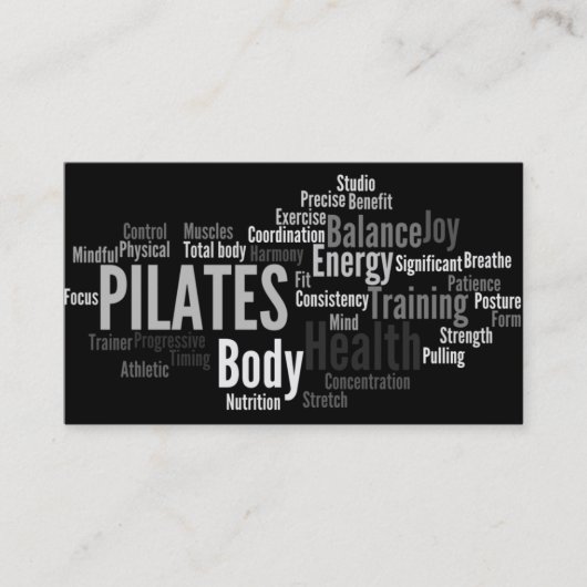 PILATESのインストラクターの名刺 名刺 (正面)