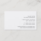 PILATESのインストラクターの名刺 名刺 (裏面)
