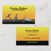 Pilatesのインストラクターの名刺 名刺 (正面/裏面)