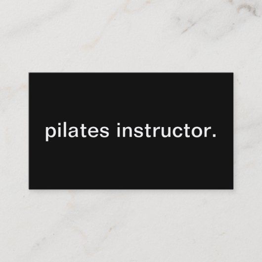 Pilatesのインストラクター 名刺 (正面)