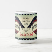 Pilatesのカスタムな休日(幸せな健康および釣り合った) コーヒーマグカップ (中央)
