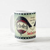 Pilatesのカスタムな休日(幸せな健康および釣り合った) コーヒーマグカップ (正面左)