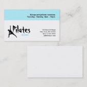 Pilatesのスタジオの名刺の白い青 名刺 (正面/裏面)
