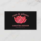 Pilatesのヨガのインストラクターの先生のはす 名刺 (正面)