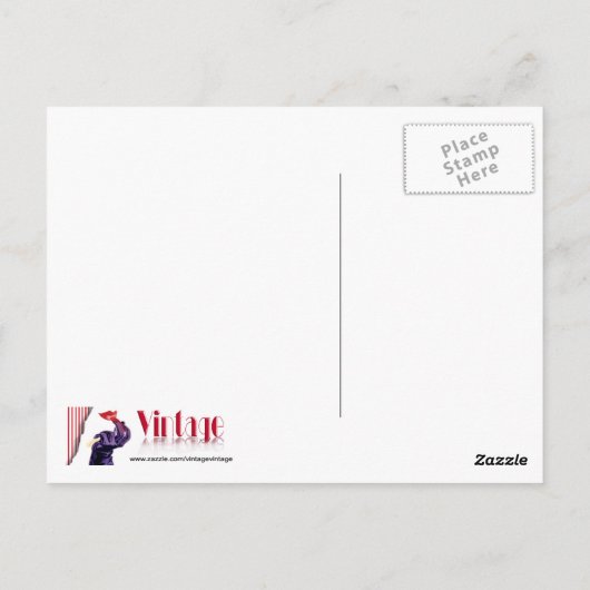 Pilatesのヴィンテージの水着の郵便はがきにを離れて ポストカード (裏面)