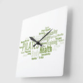 PILATESの柱時計 スクエア壁時計 (傾斜)