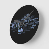 PILATESの柱時計 ラウンド壁時計 (傾斜)