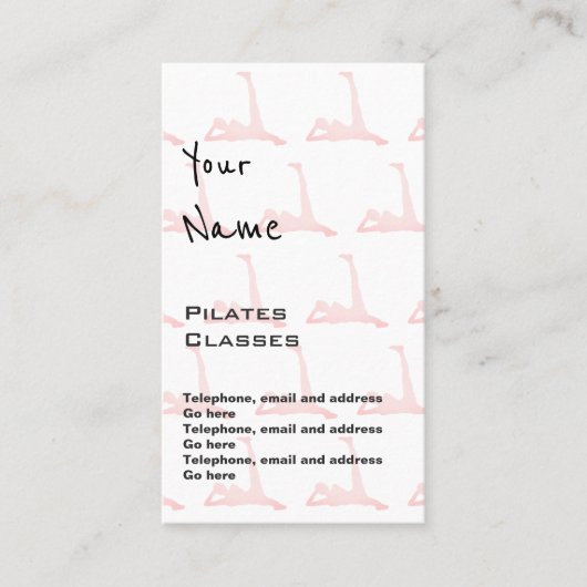 Pilatesの正札を"エコーします" 名刺 (正面)