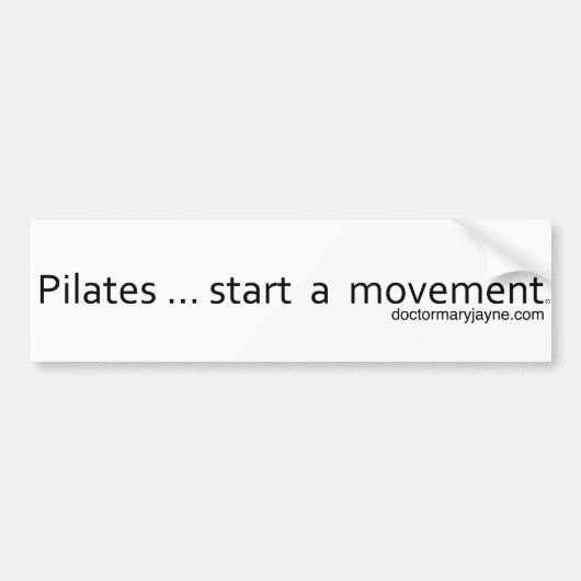 Pilatesの…開始動き バンパーステッカー (正面)