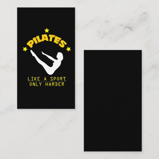 Pilatesはスポーツ、より堅くおもしろいなContrologyだけ好みます 名刺 (正面/裏面)