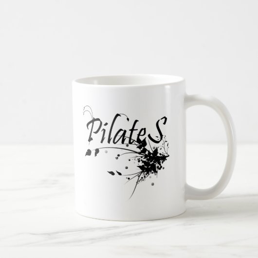 Pilates方法ファン! Pilatesの芸術 コーヒーマグカップ (右)