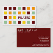 PILATES (モダンな正方形) 名刺 (正面/裏面)