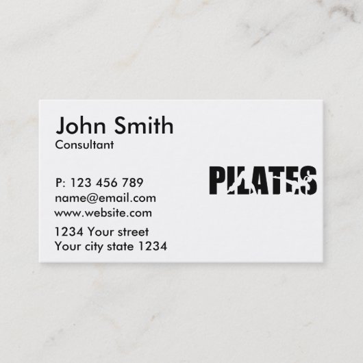 Pilates 名刺 (正面)