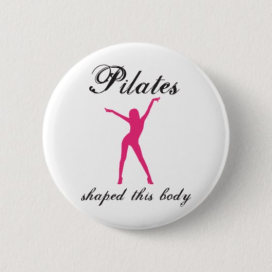 pilates 缶バッジ (正面)