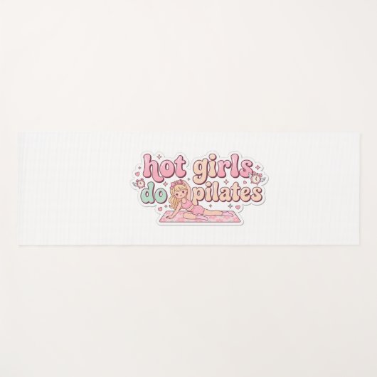 Pilates Coquette Fitness Aesthetic Workout Mat ヨガマット (正面(横))