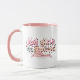 Pilates Girl Gift Pink Girly Fitness Mug マグカップ
