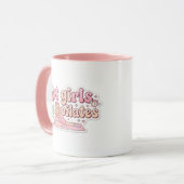 Pilates Girl Gift Pink Girly Fitness Mug マグカップ (正面左)