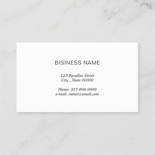 Pilates Instructor Pilates Business Card 名刺 (裏面)