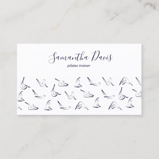 Pilates Instructor Pilates trainer Business Card 名刺 (正面)