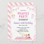 Pilates party invitation 招待状 (正面/裏面)
