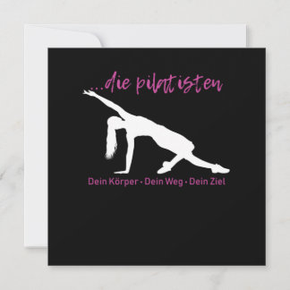 Pilates Pilatisten Sport Fitness Gift 招待状