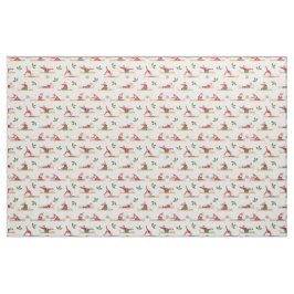 Pilates Reformer Santa Seamless Christmas Patterns ファブリック