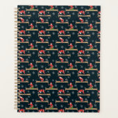 Pilates Reformer Santa Seamless Christmas Patterns プランナー手帳 (正面)