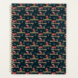 Pilates Reformer Santa Seamless Christmas Patterns プランナー手帳