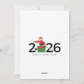 Pilates Santa Happy New Year シーズンカード (裏面)