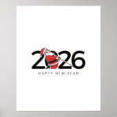 Pilates Santa Happy New Year ポスター (正面)